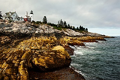 Pemaquid Point Lighthouse and Its Unique Rock Formations in Main